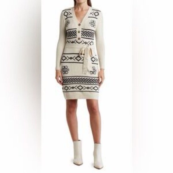 🆕 NWT Lucky Brand Cozy Nordic🎿Sweater Dress Cardigan | Size S - Picture 2 of 12